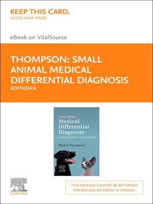 cover image of Small Animal Medical Differential Diagnosis E-Book
